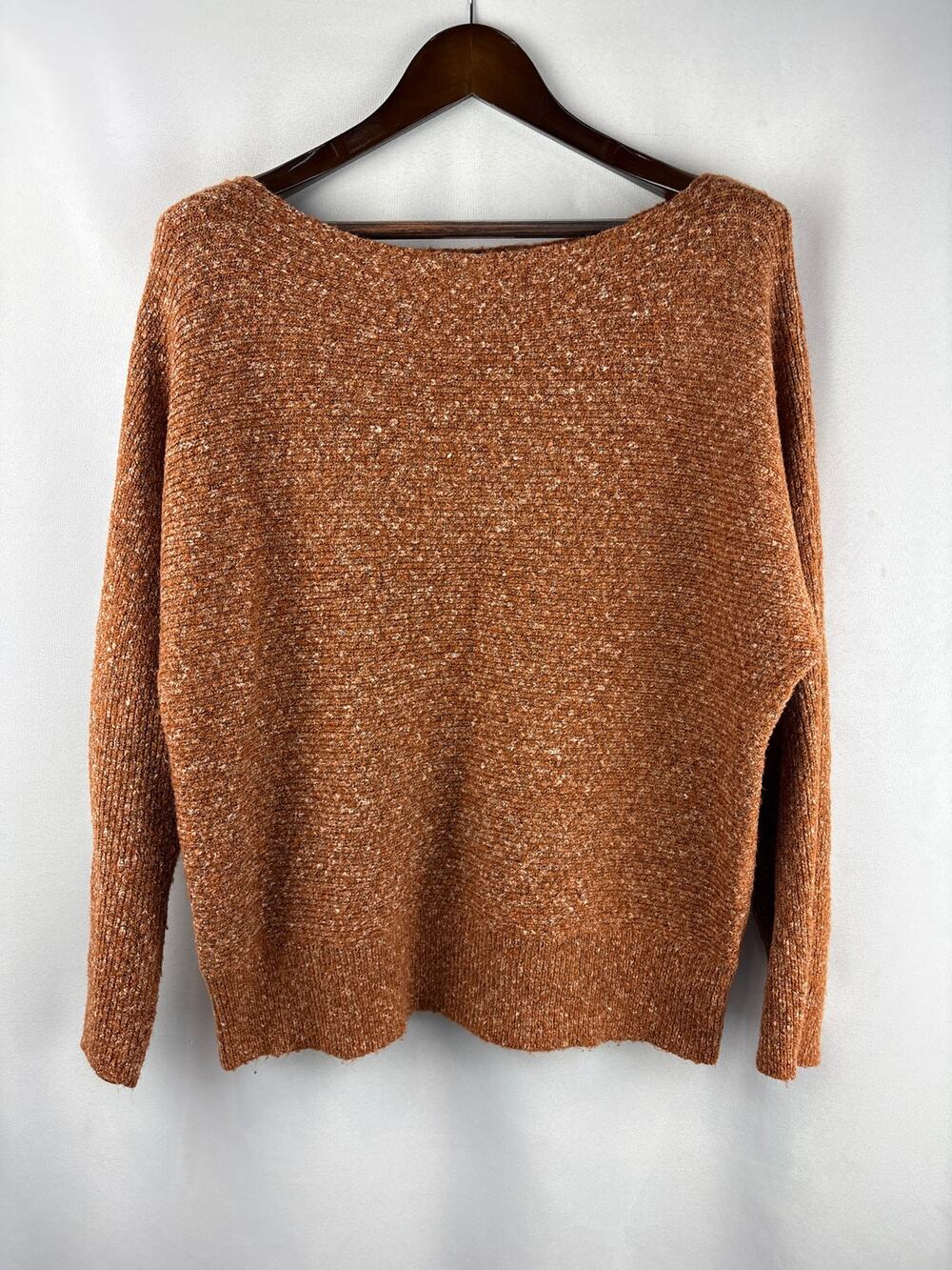 Women’s Treasure & Bond XL Brown Off the Shoulder Sweater